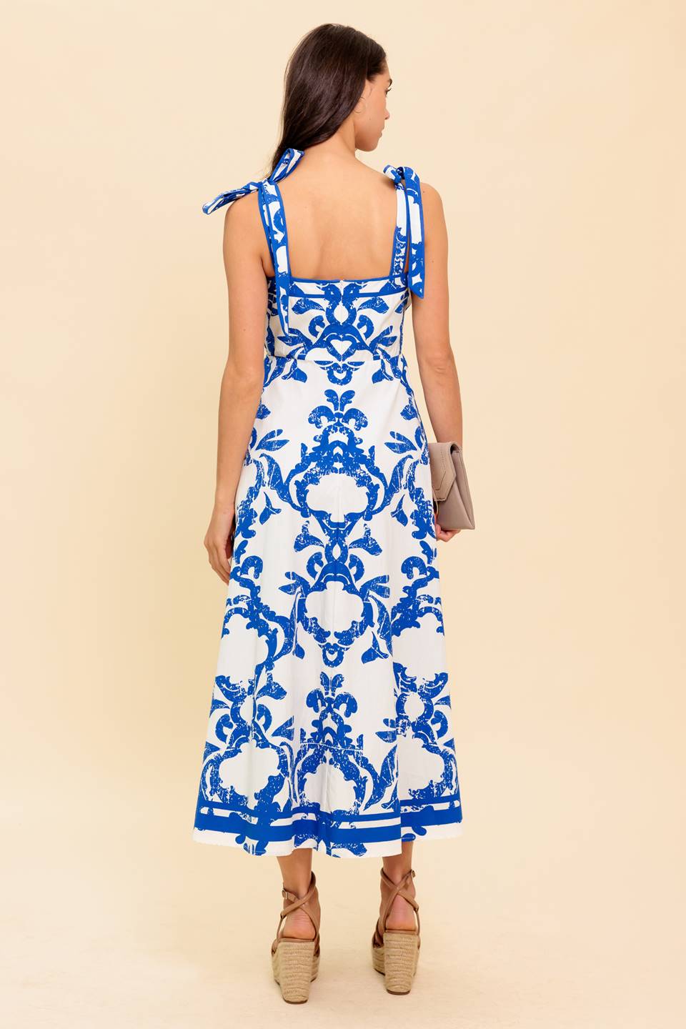 ADAIR PASSPORT TO THE SUN WOVEN MIDI DRESS Flying Tomato